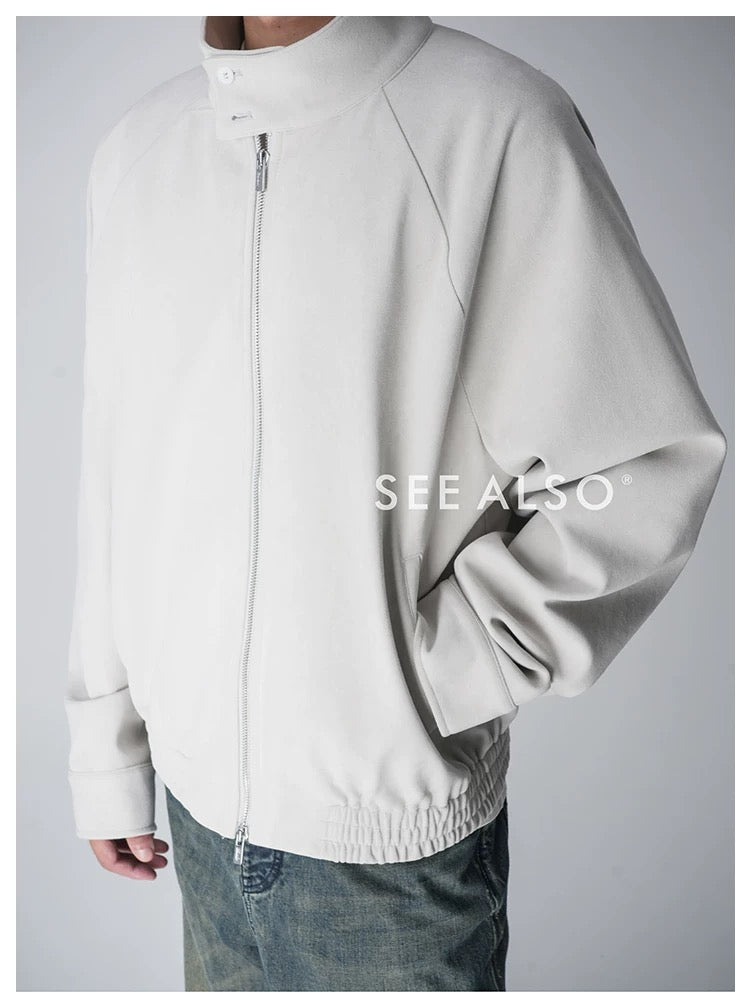 Retro suede G9 Harrington jacket with a new rich and stylish silhouette