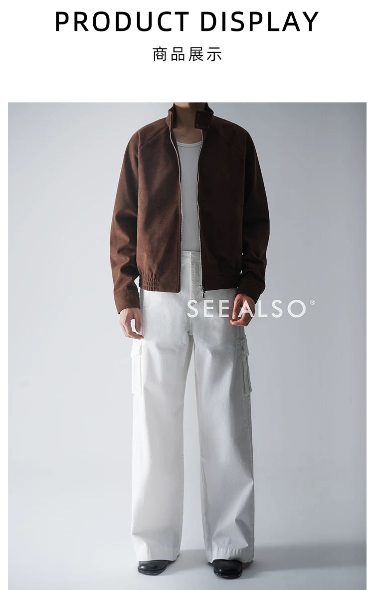 Retro suede G9 Harrington jacket with a new rich and stylish silhouette