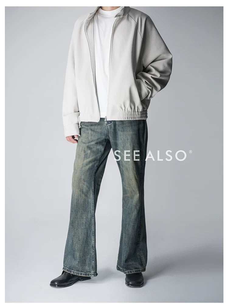 Retro suede G9 Harrington jacket with a new rich and stylish silhouette