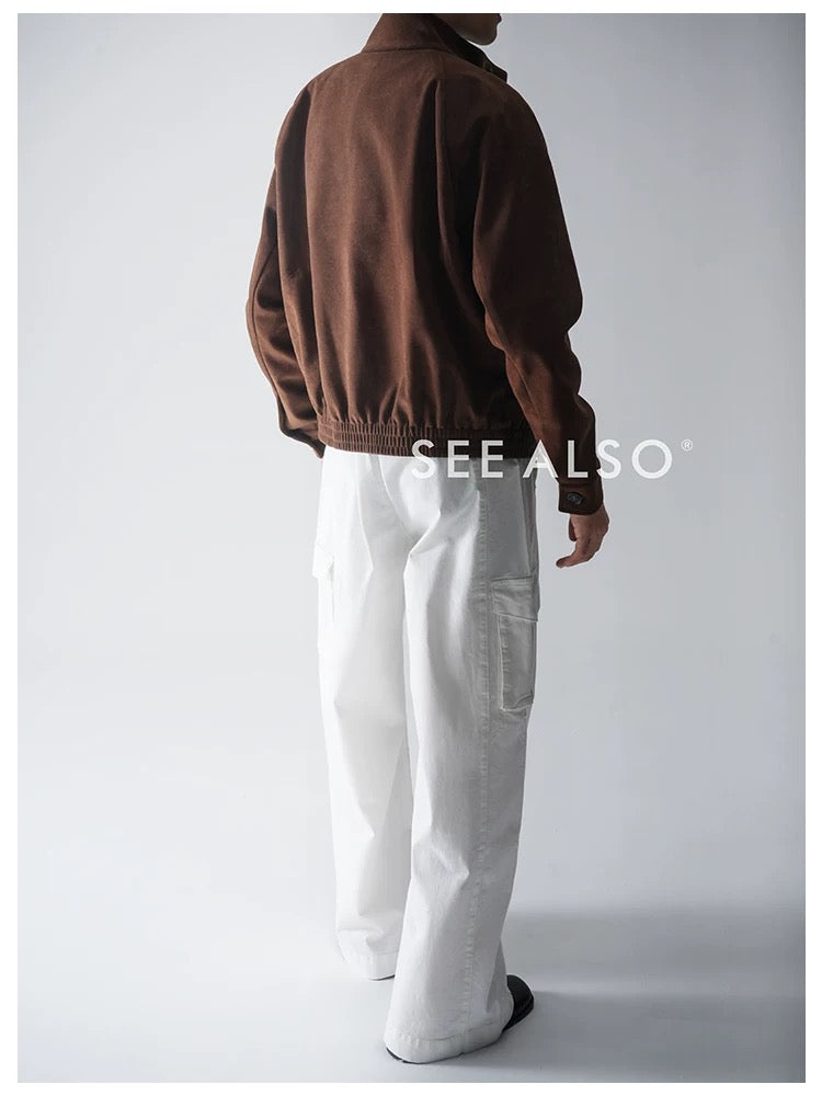 Retro suede G9 Harrington jacket with a new rich and stylish silhouette