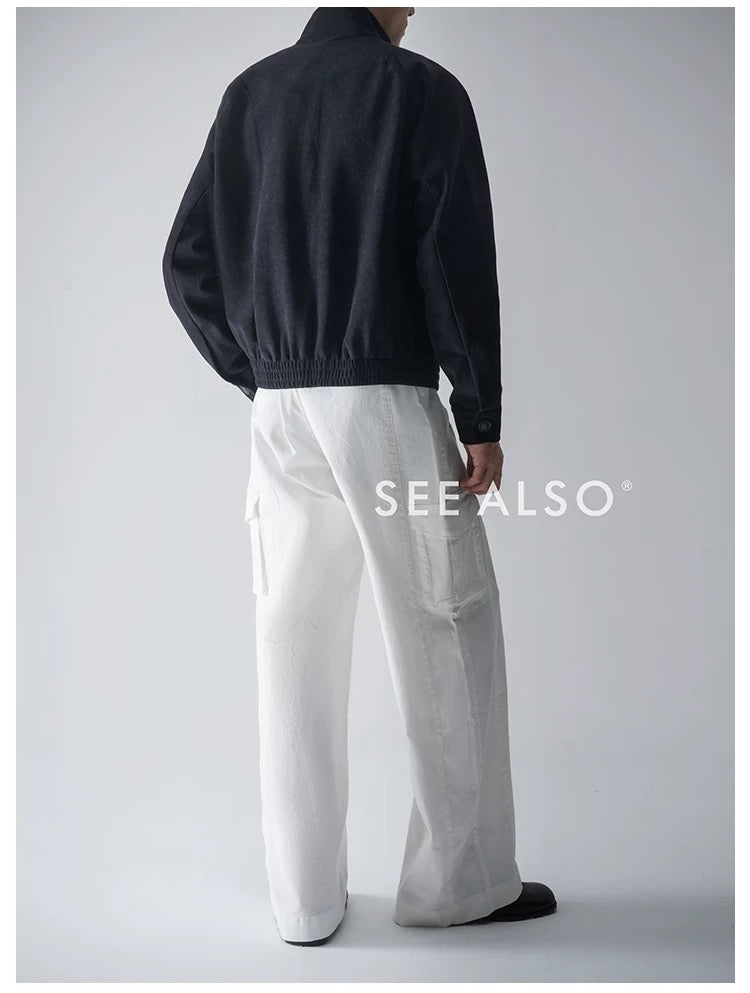 Retro suede G9 Harrington jacket with a new rich and stylish silhouette