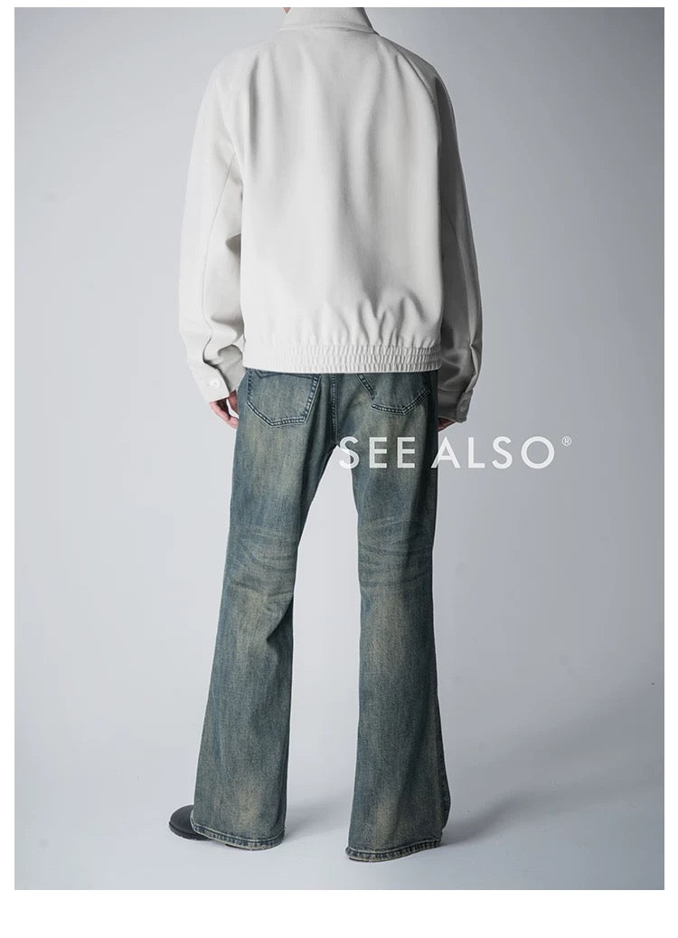 Retro suede G9 Harrington jacket with a new rich and stylish silhouette