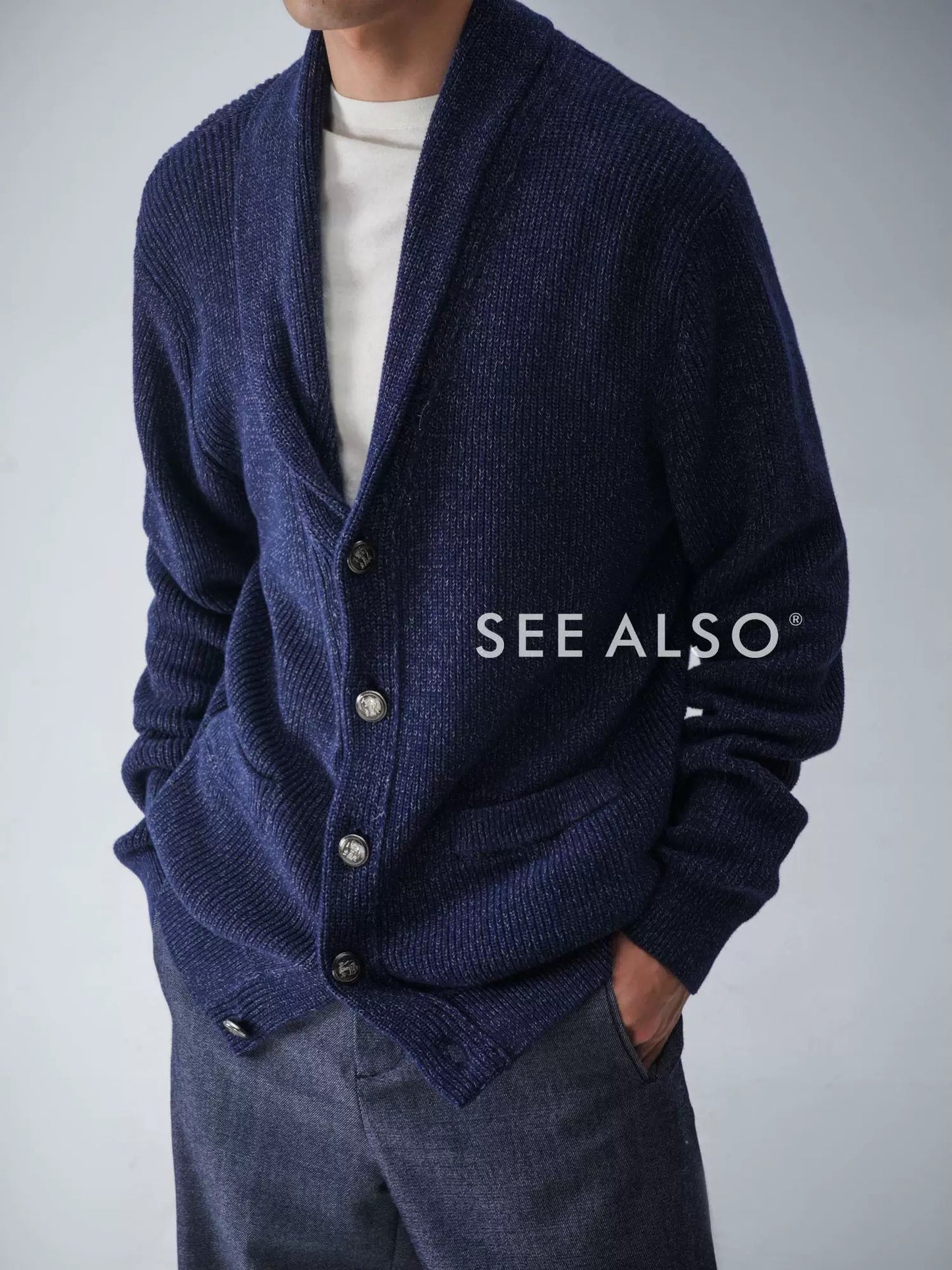 "BC Castle Coat of Arms" New Aristocrat Green Fruit Collar Linen and Cotton Blend Buttoned Robe Lapel Cardigan Sweater