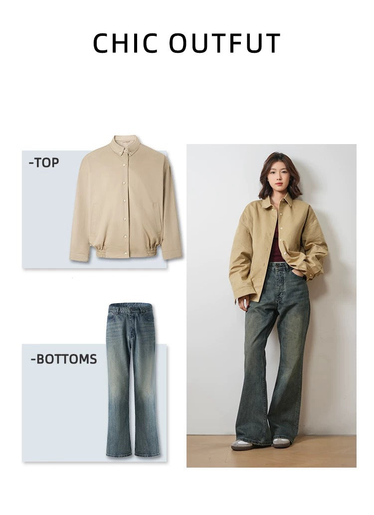 "25FW BLCG Style God Pants" Bootcut Straight Leg Slightly Bell-Shaped Washed and Ripped Denim Long Pants