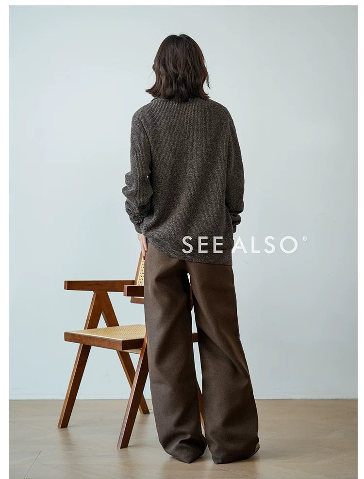 "Merino" Australian superfine combed wool straight-leg trousers, a new classic for all occasions