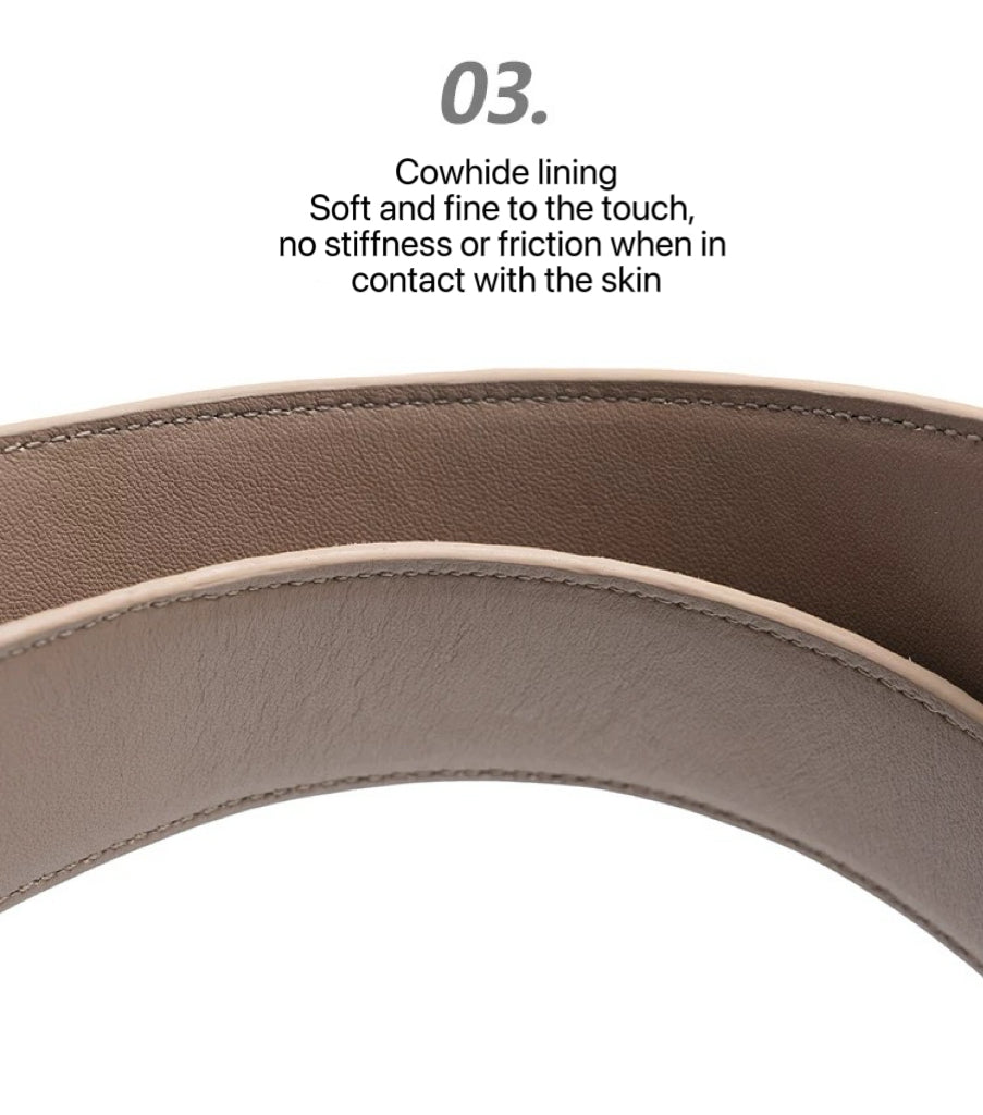 "New Zealand imported cowhide leather" New rich old money ostrich pattern zinc alloy cowhide belt