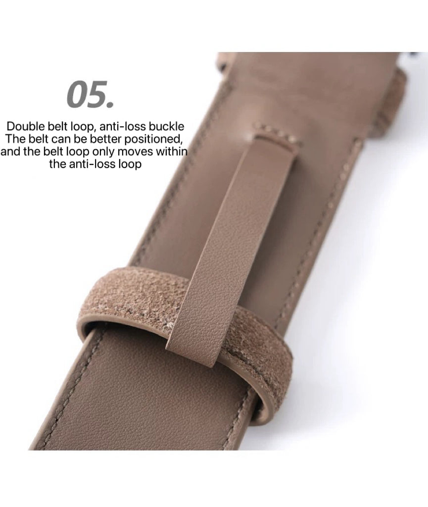 "New Zealand imported cowhide leather" New rich old money ostrich pattern zinc alloy cowhide belt