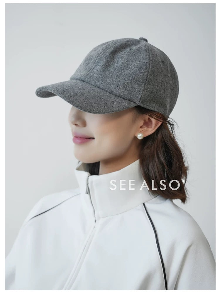 "The King's Gift" Ultra-fine Woolen Cotton Cap for Old Money New Riches - Versatile Casual Round Brim Baseball Cap