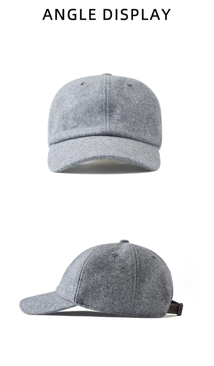 "The King's Gift" Ultra-fine Woolen Cotton Cap for Old Money New Riches - Versatile Casual Round Brim Baseball Cap