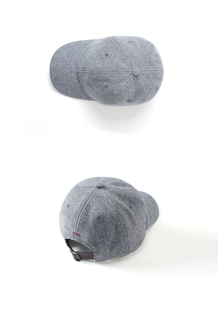 "The King's Gift" Ultra-fine Woolen Cotton Cap for Old Money New Riches - Versatile Casual Round Brim Baseball Cap