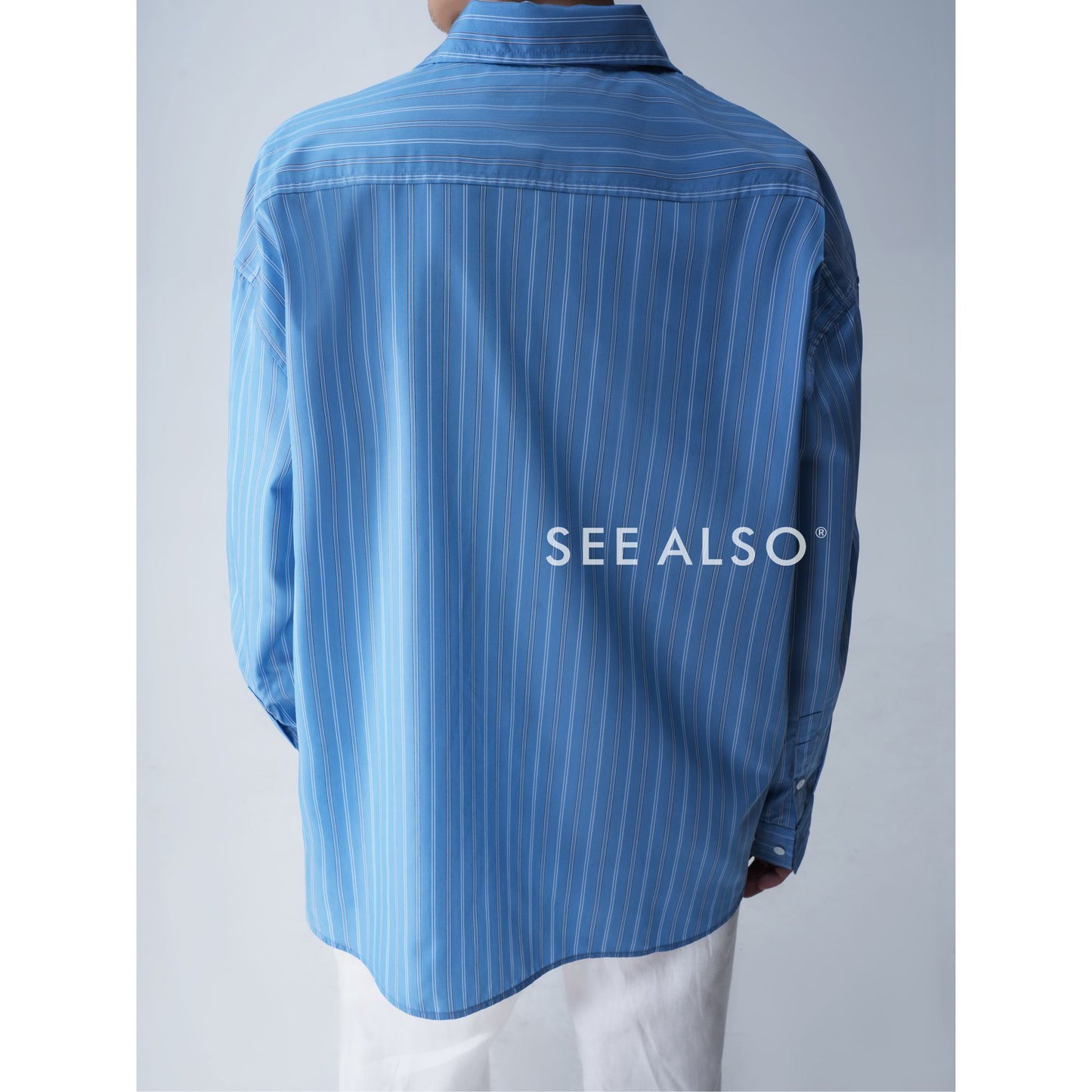 『AC1996 Style』 Yoo Feng's New Elite Loose and Minimalistic Striped Blazer Shirt