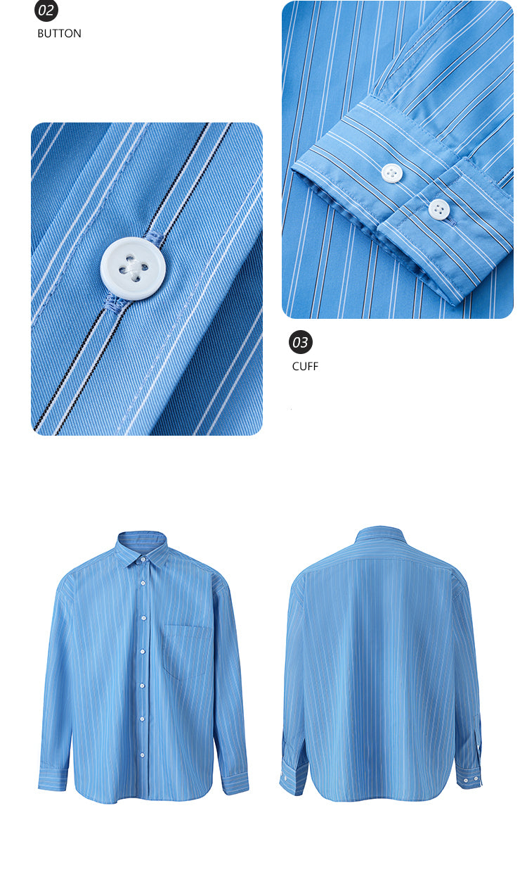 『AC1996 Style』 Yoo Feng's New Elite Loose and Minimalistic Striped Blazer Shirt