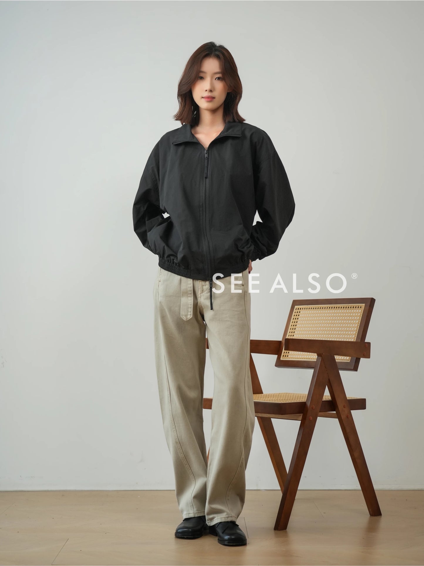 ASUTER Sister's American Vintage Scythe Straight Leg Loose Casual Denim Pants