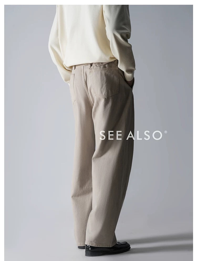 ASUTER Sister's American Vintage Scythe Straight Leg Loose Casual Denim Pants