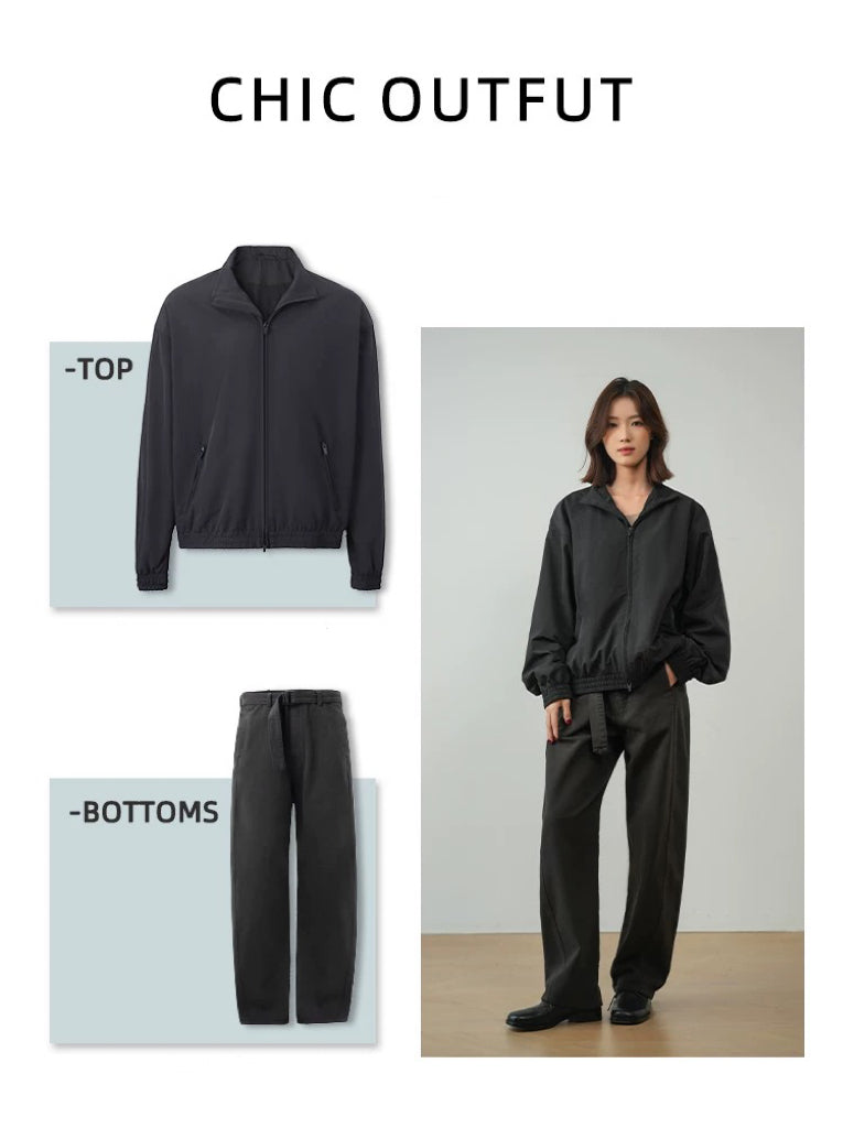 ASUTER Sister's American Vintage Scythe Straight Leg Loose Casual Denim Pants