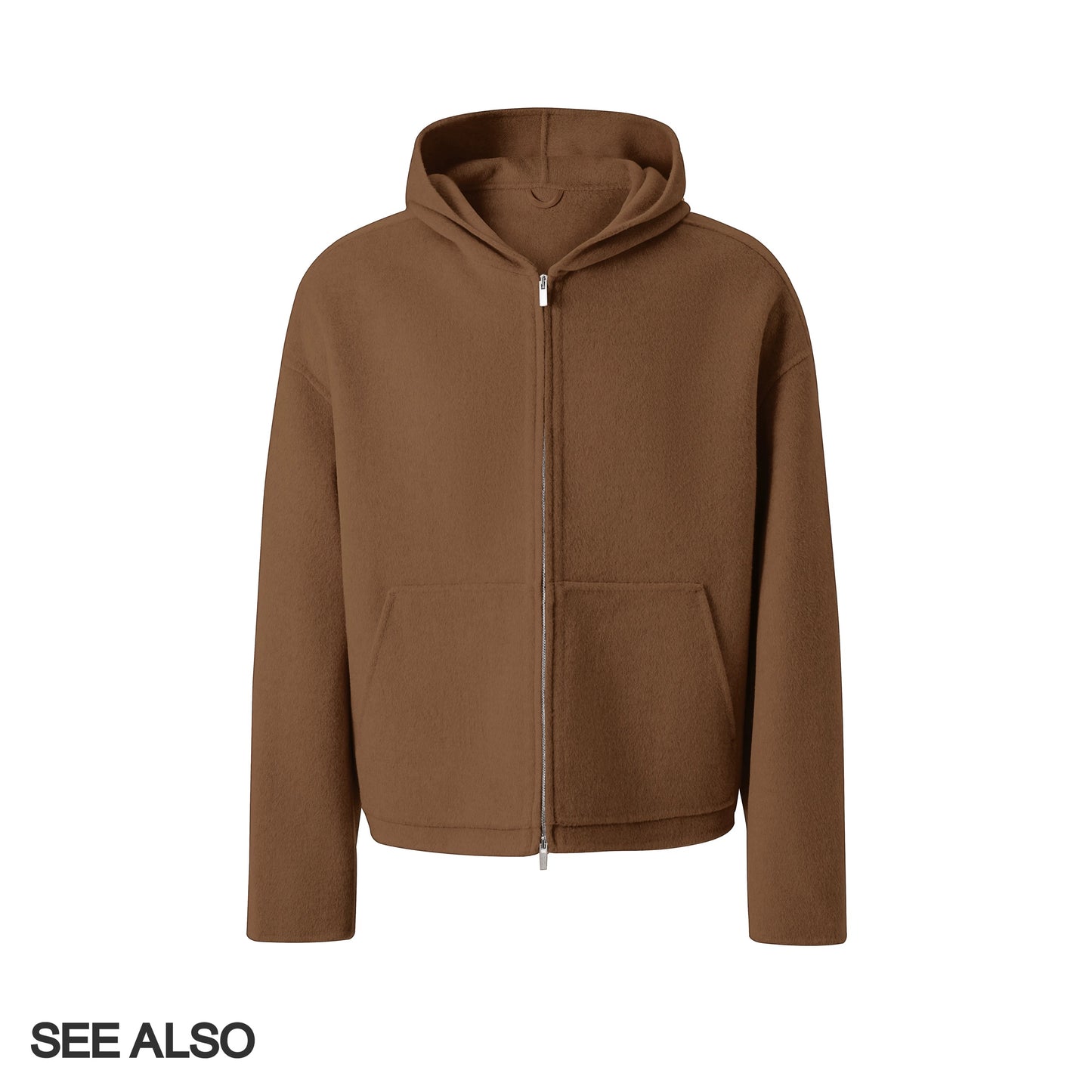 "100% Pure Wool Heavyweight Superfine Spun Lustrous Tweed Hooded Jacket Coat for Old Money and New Riches"