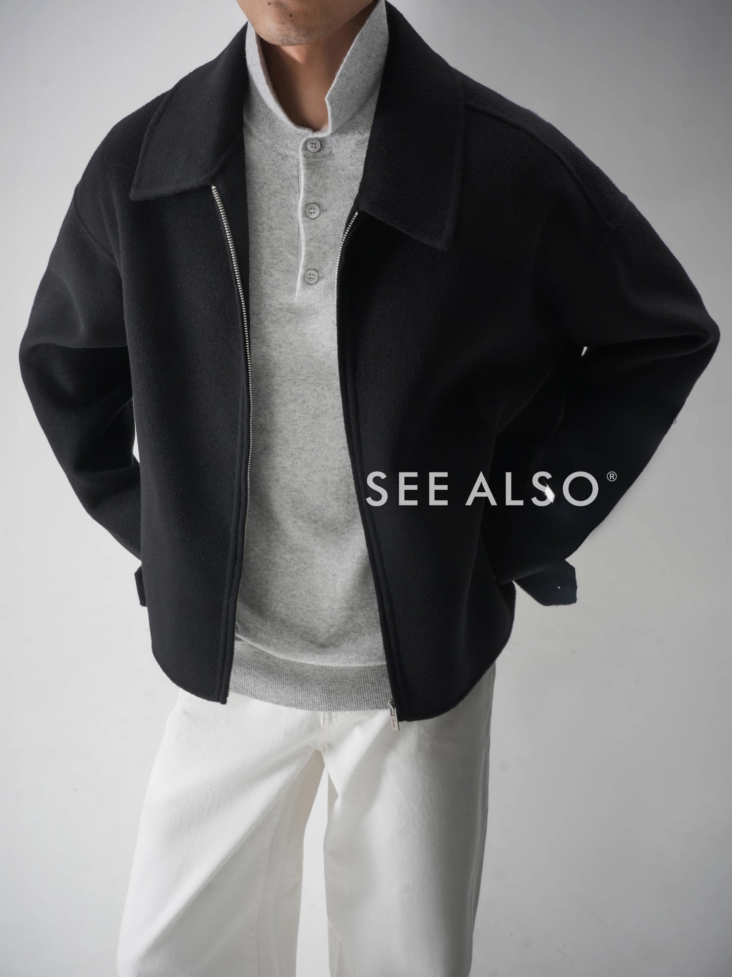 『26SS Black Label』 Ultra-fine 100% wool classic style winter coat jacket for the new elite and old money