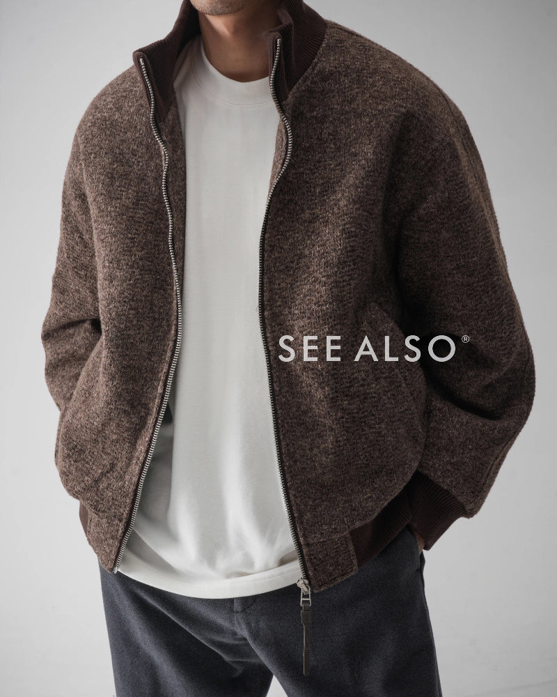 "The Gift of Kings" 90 White duck Down woolen jacket with a new rich old money style for warmth and zipper down