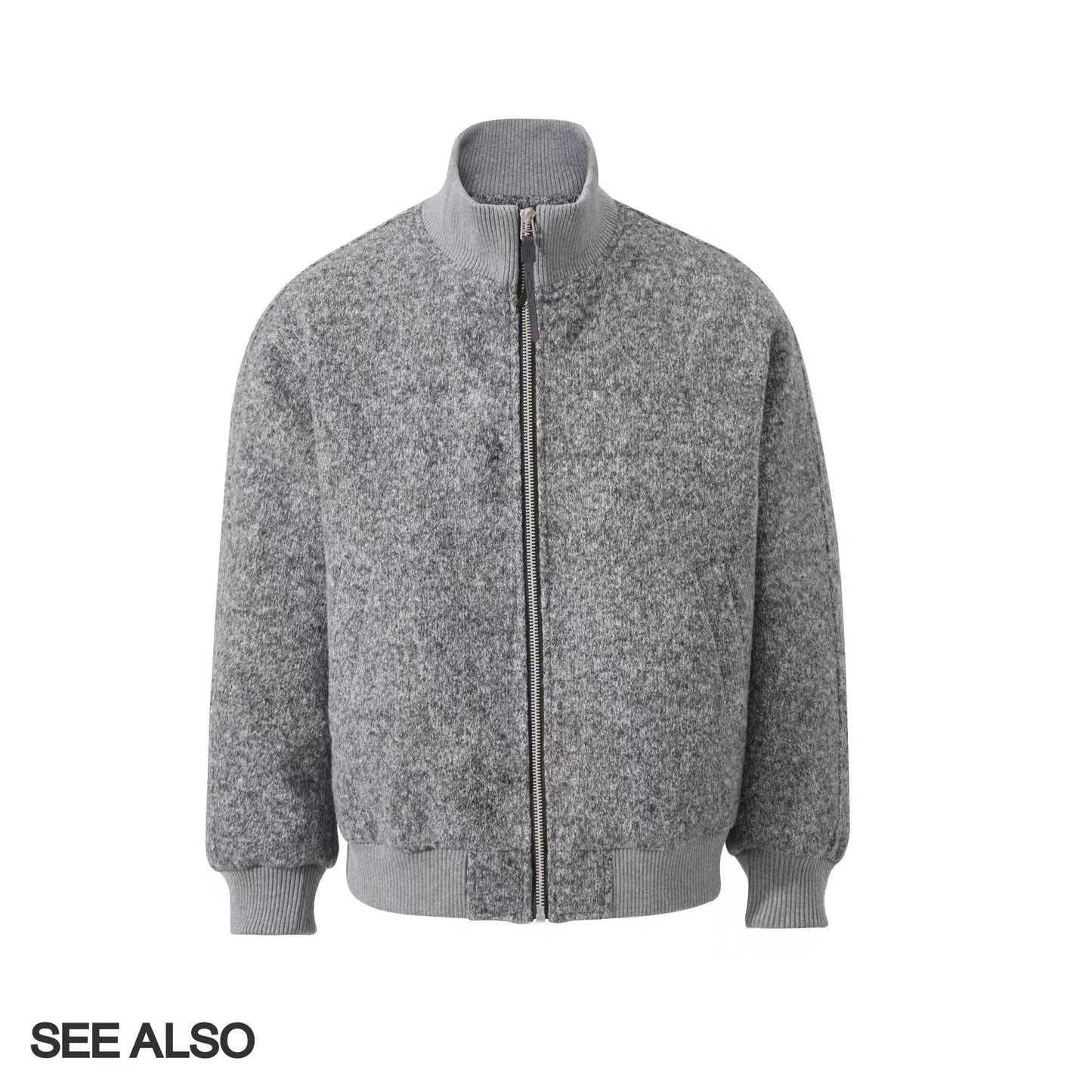 "The Gift of Kings" 90 White duck Down woolen jacket with a new rich old money style for warmth and zipper down