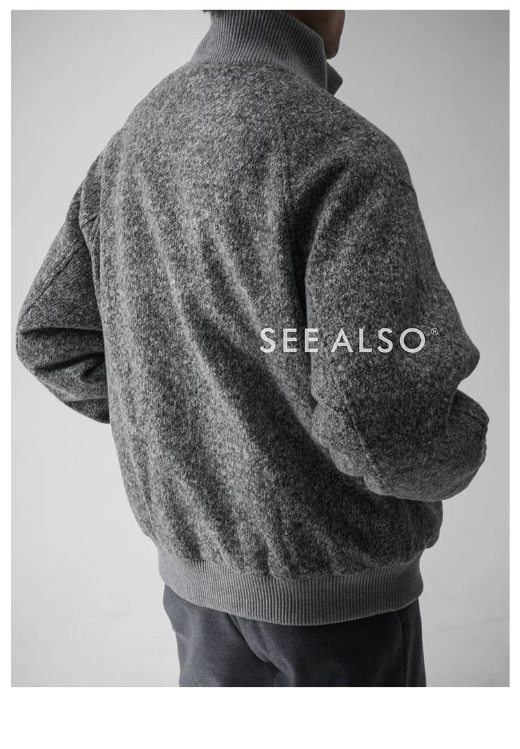 "The Gift of Kings" 90 White duck Down woolen jacket with a new rich old money style for warmth and zipper down