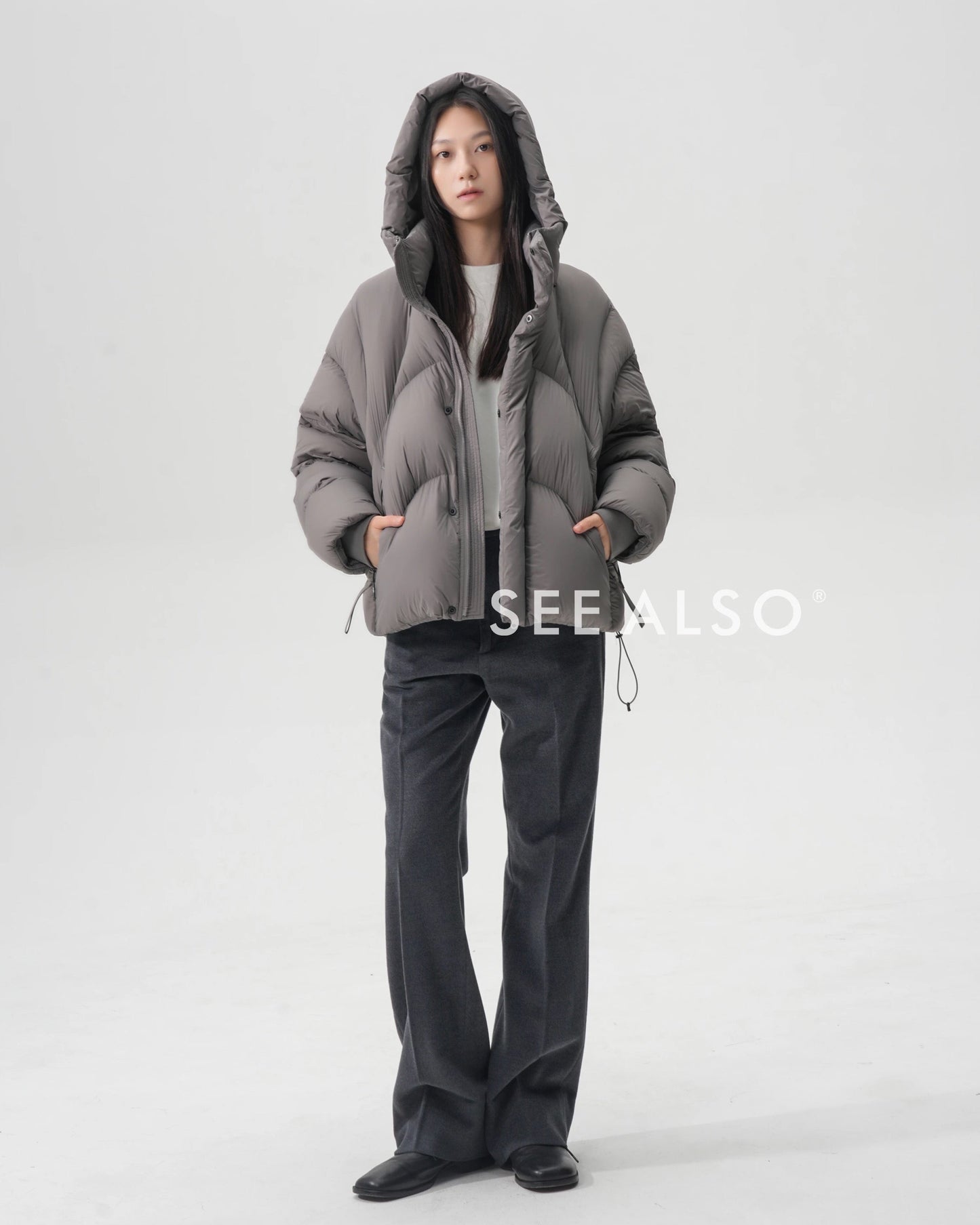 "Autumn and Winter New Arrivals" : 90 White duck down Lightweight hooded New Favorite Outdoor Warm Zipper down jacket