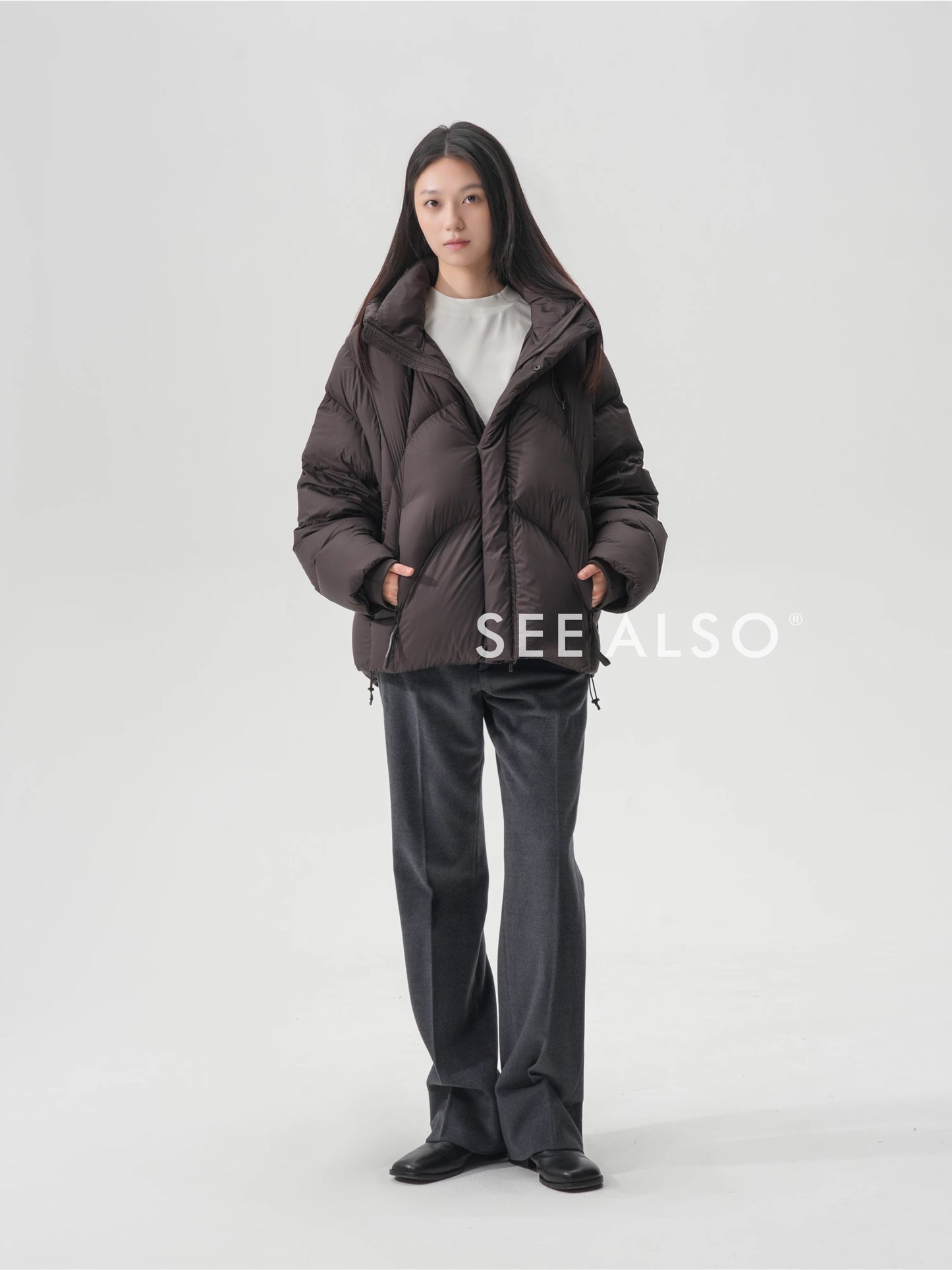 "Autumn and Winter New Arrivals" : 90 White duck down Lightweight hooded New Favorite Outdoor Warm Zipper down jacket