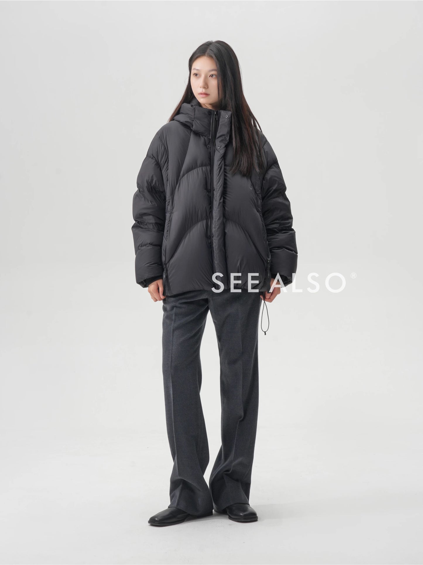 "Autumn and Winter New Arrivals" : 90 White duck down Lightweight hooded New Favorite Outdoor Warm Zipper down jacket