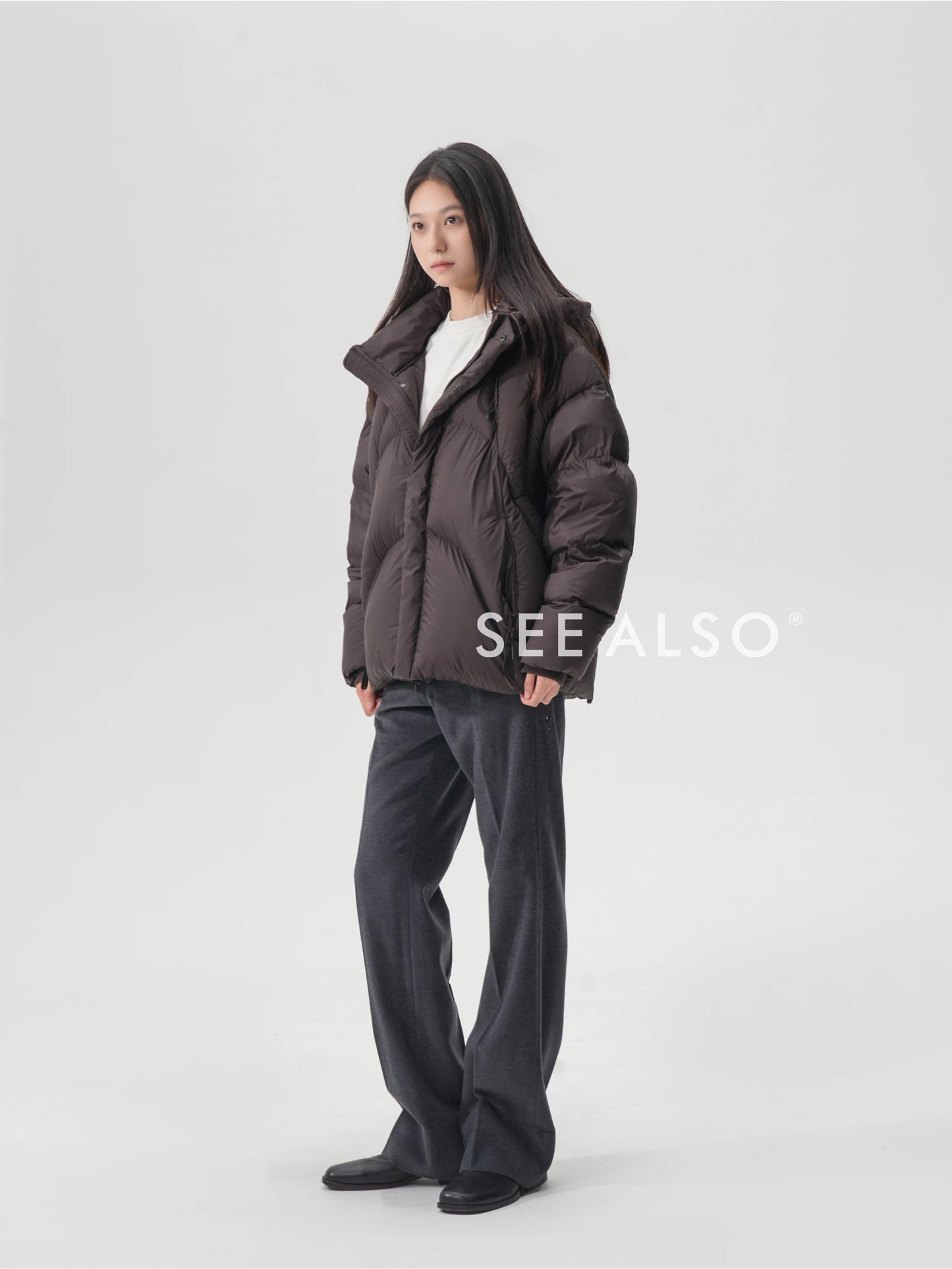 "Autumn and Winter New Arrivals" : 90 White duck down Lightweight hooded New Favorite Outdoor Warm Zipper down jacket