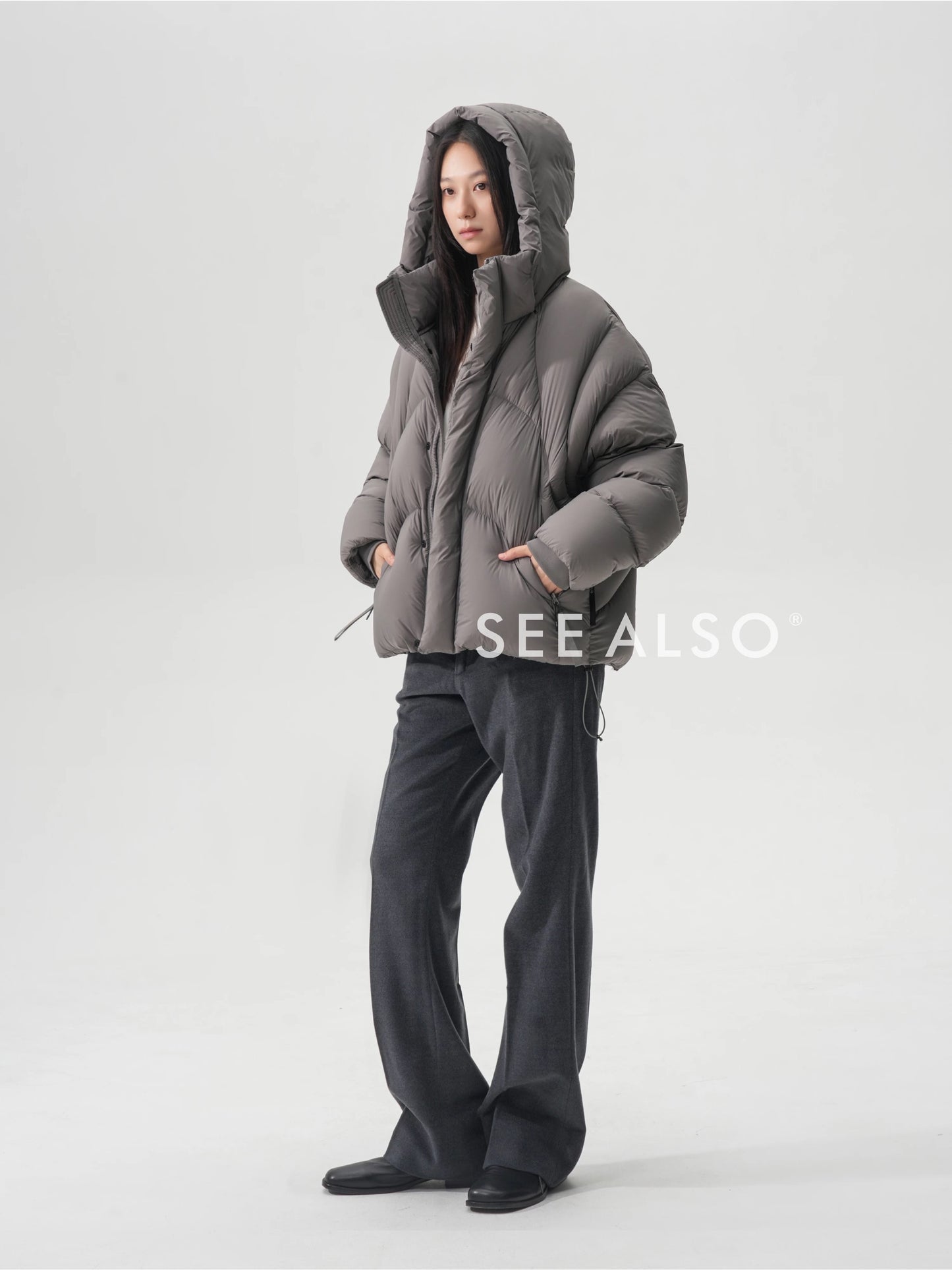 "Autumn and Winter New Arrivals" : 90 White duck down Lightweight hooded New Favorite Outdoor Warm Zipper down jacket