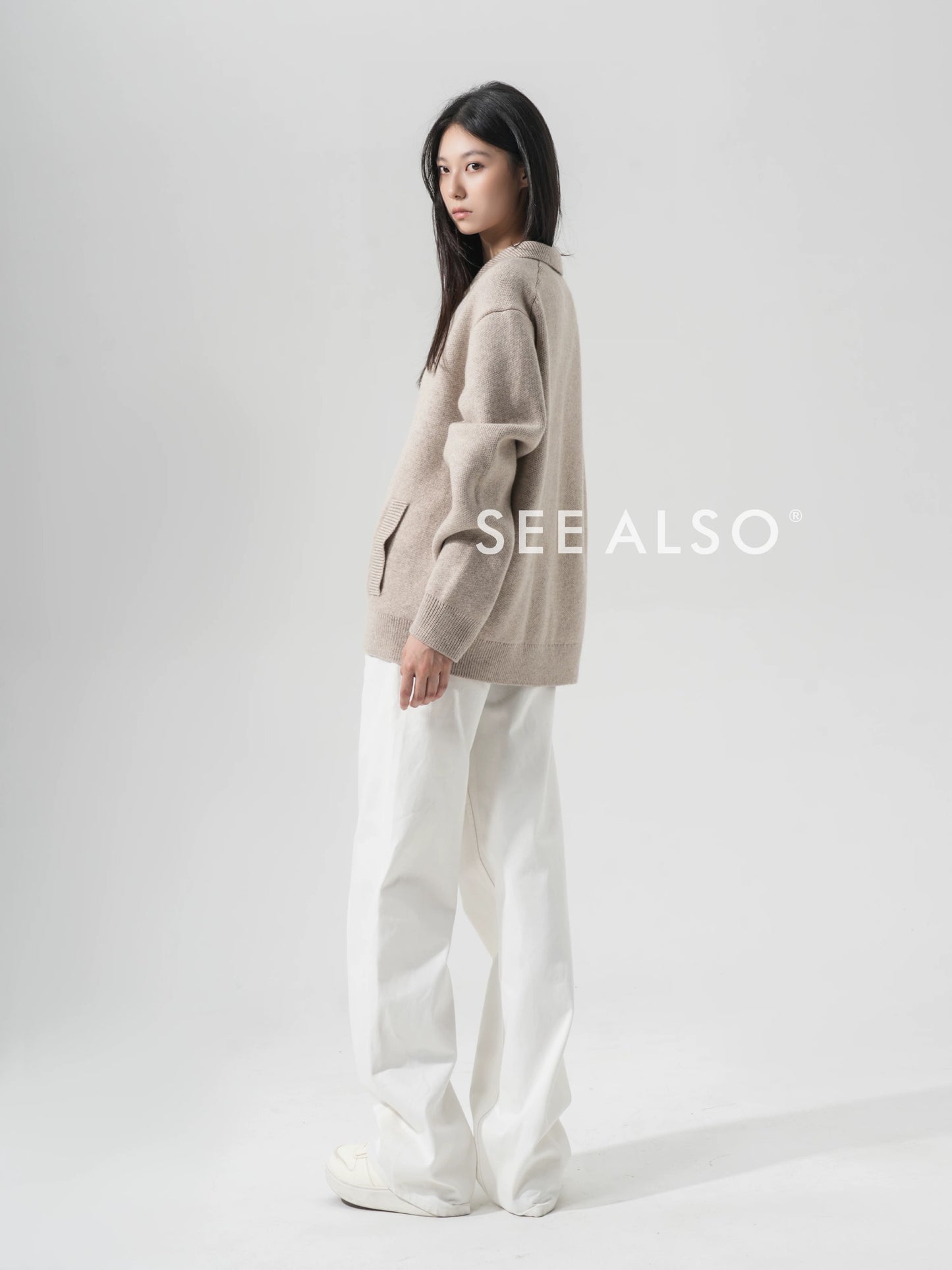 "The Gift of Kings" Super-fine wool wool old-money new rich style lapel zipper jacket coat