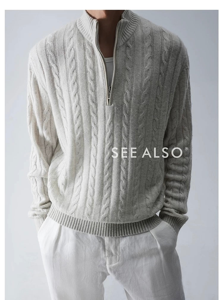 "Sheepskin cashmere" super-fine mercerized Basulan wool sweater, an old money new rich one