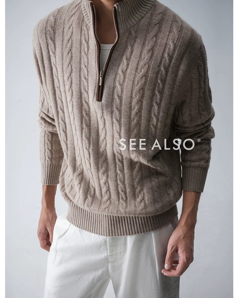 "Sheepskin cashmere" super-fine mercerized Basulan wool sweater, an old money new rich one