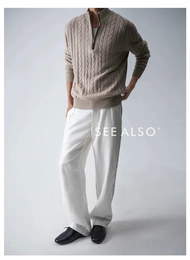 "Sheepskin cashmere" super-fine mercerized Basulan wool sweater, an old money new rich one