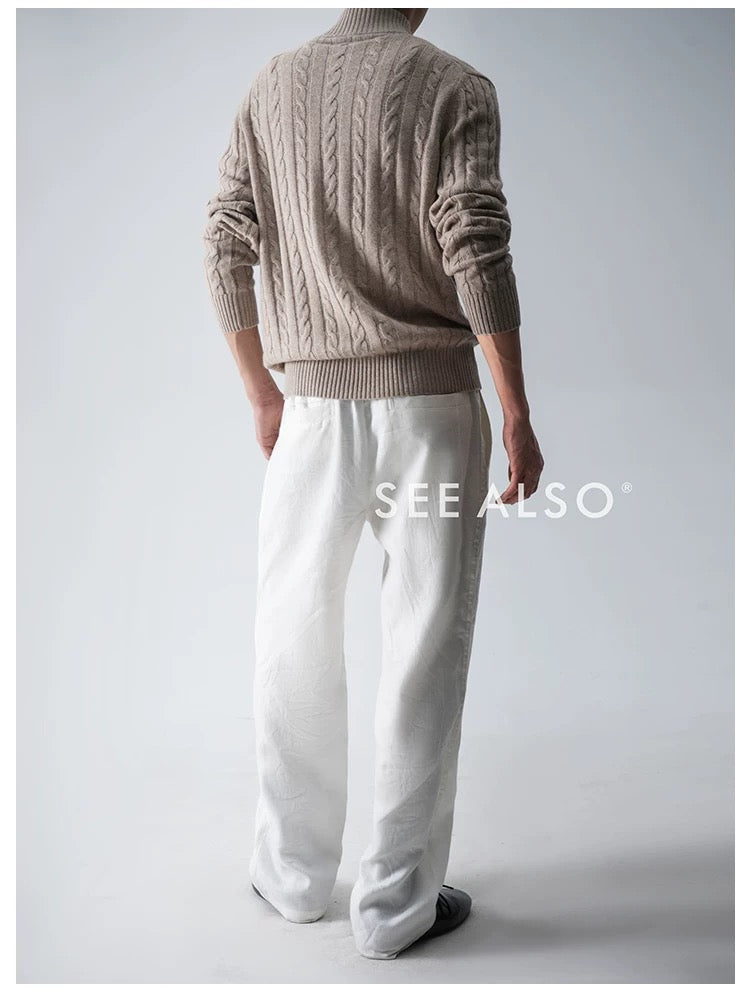 "Sheepskin cashmere" super-fine mercerized Basulan wool sweater, an old money new rich one