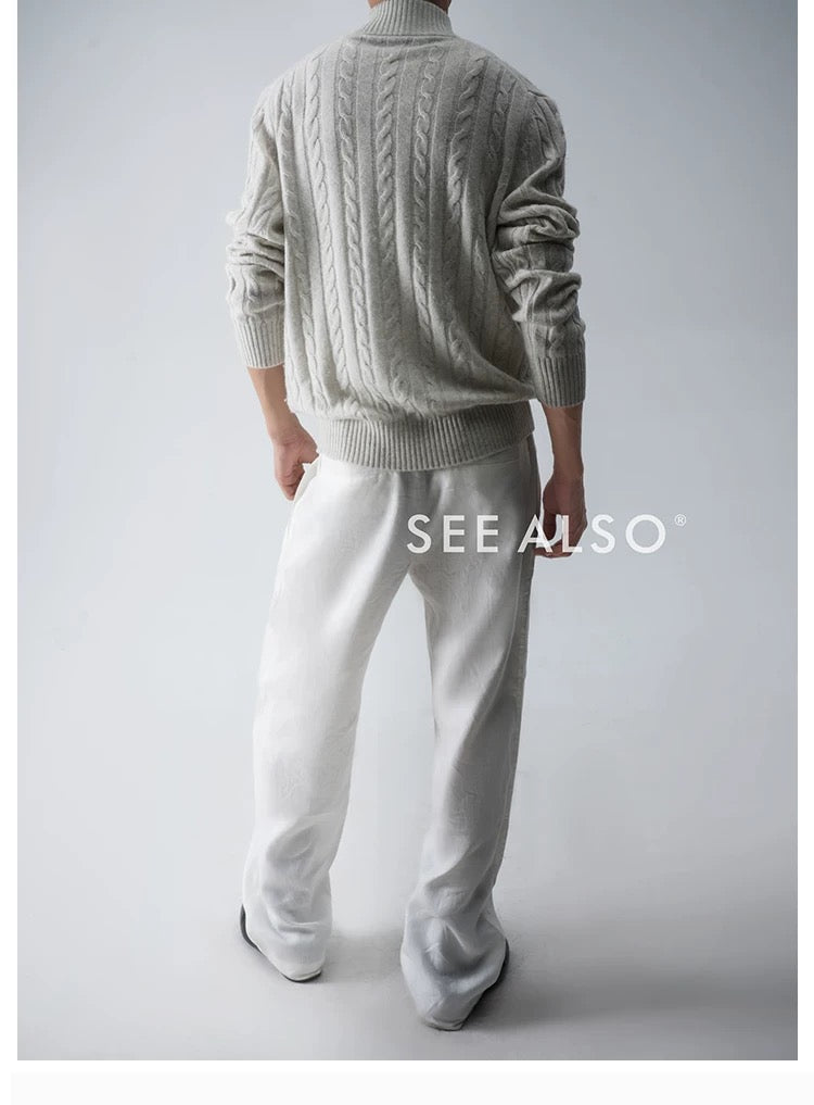 "Sheepskin cashmere" super-fine mercerized Basulan wool sweater, an old money new rich one