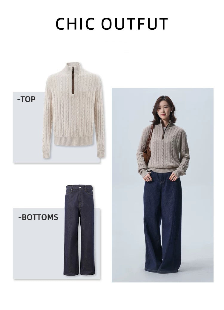 "Sheepskin cashmere" super-fine mercerized Basulan wool sweater, an old money new rich one