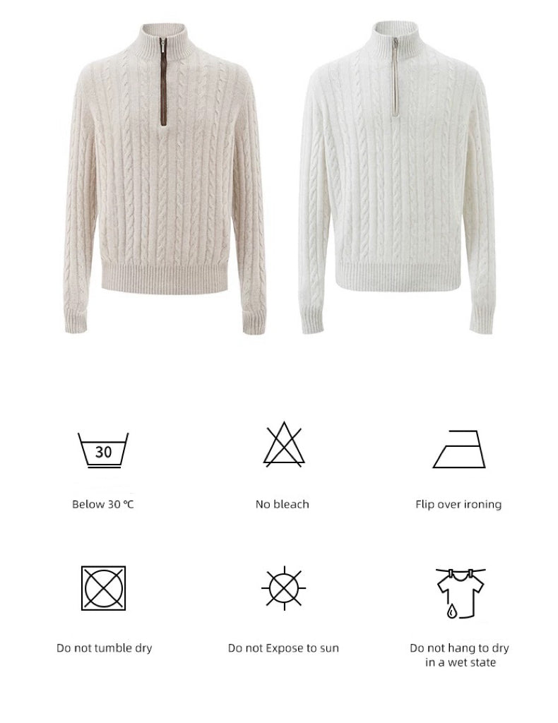 "Sheepskin cashmere" super-fine mercerized Basulan wool sweater, an old money new rich one