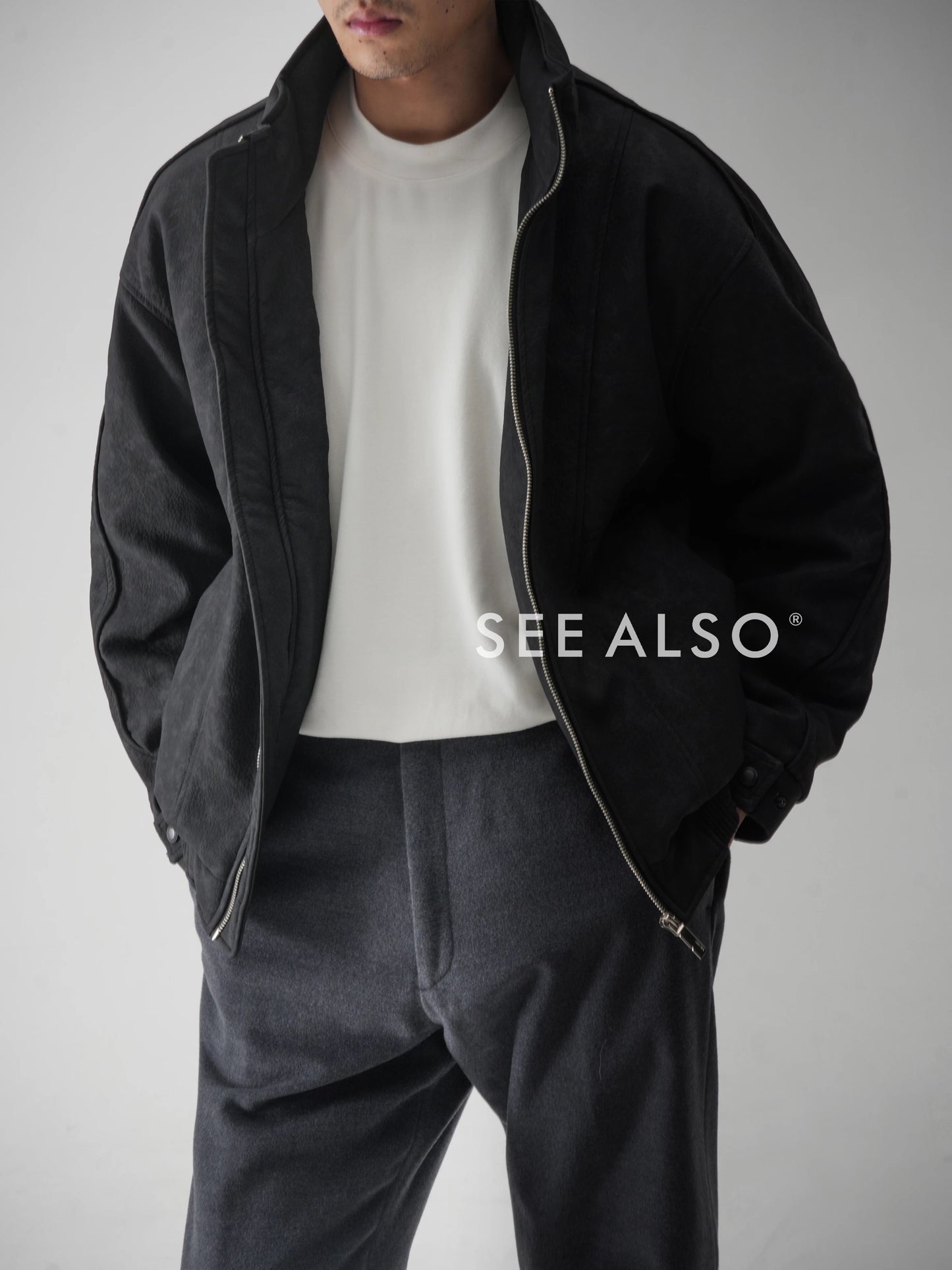 "Down Jacket" 90 white duck down imitation suede stand-up collar new favorite outdoor warm zipper down jacket