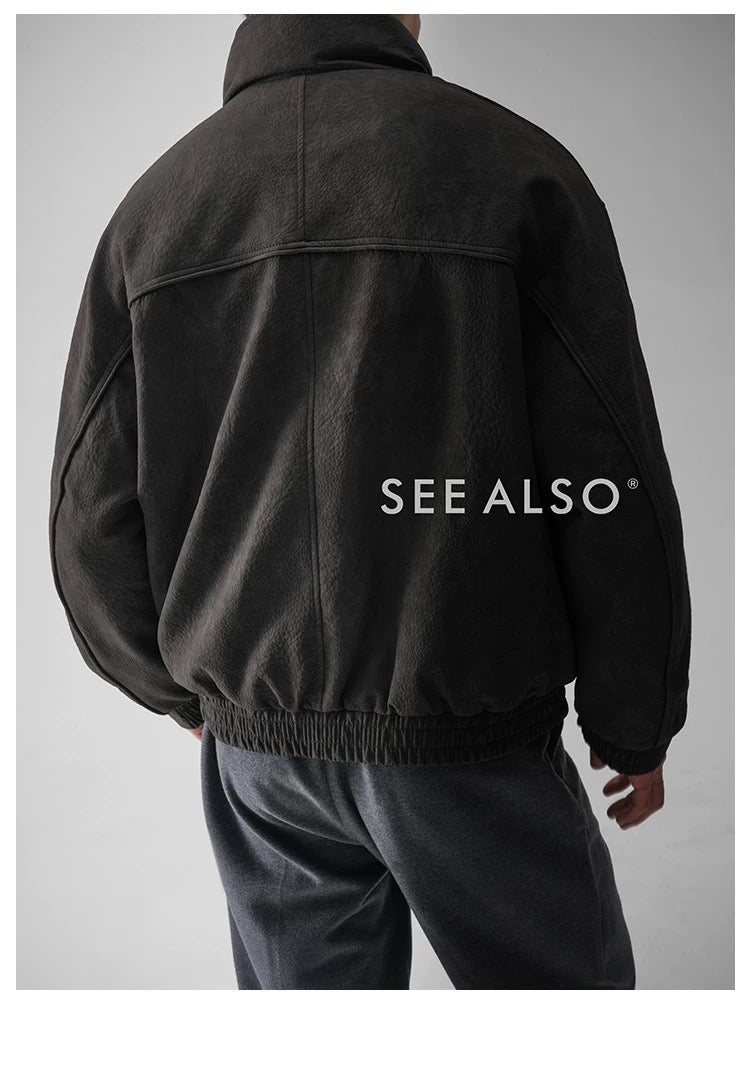 "Down Jacket" 90 white duck down imitation suede stand-up collar new favorite outdoor warm zipper down jacket