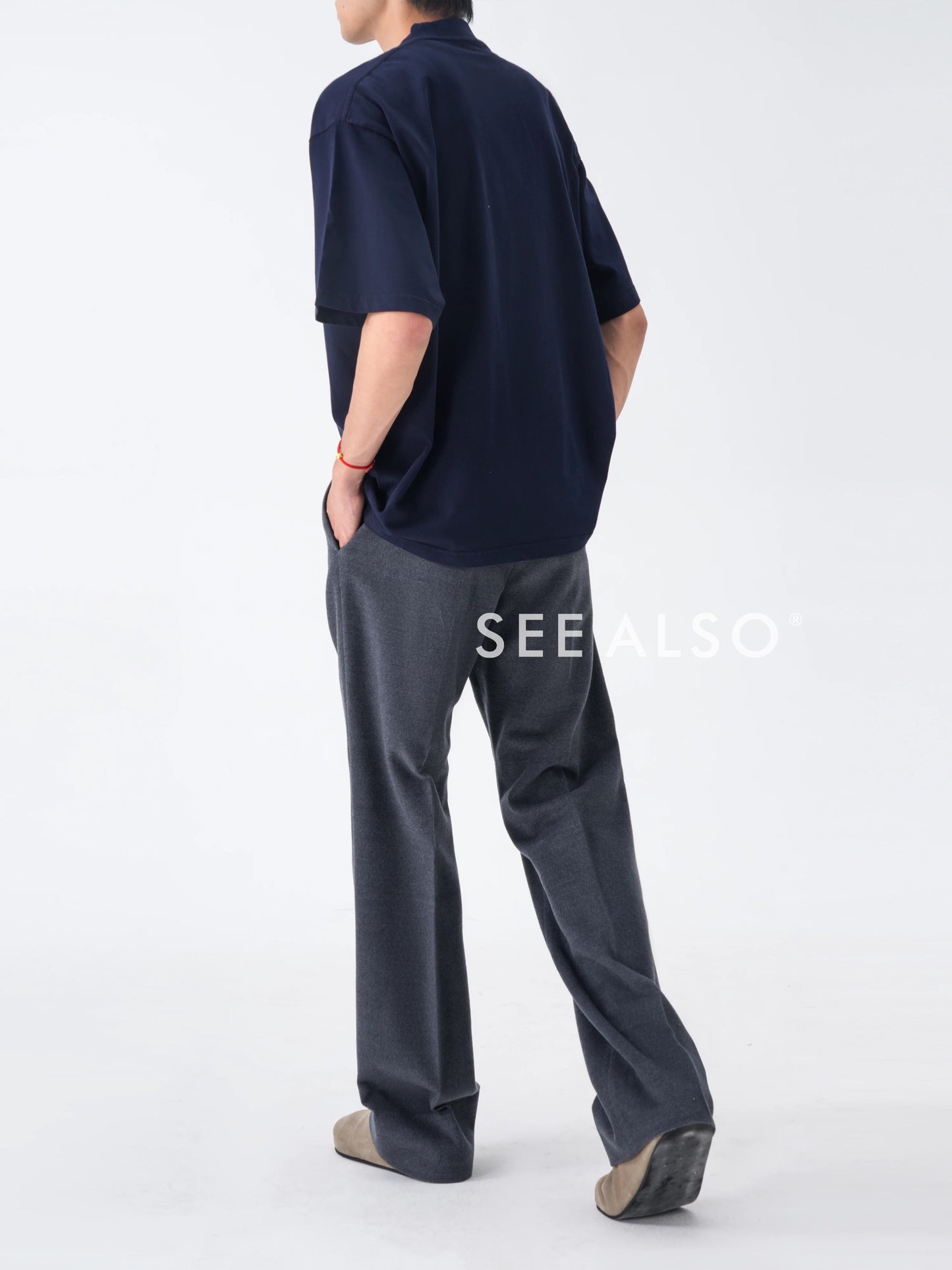 "Super fine-spun mercerized wool" drape new luxury old money straight-leg slimming versatile casual dress pants