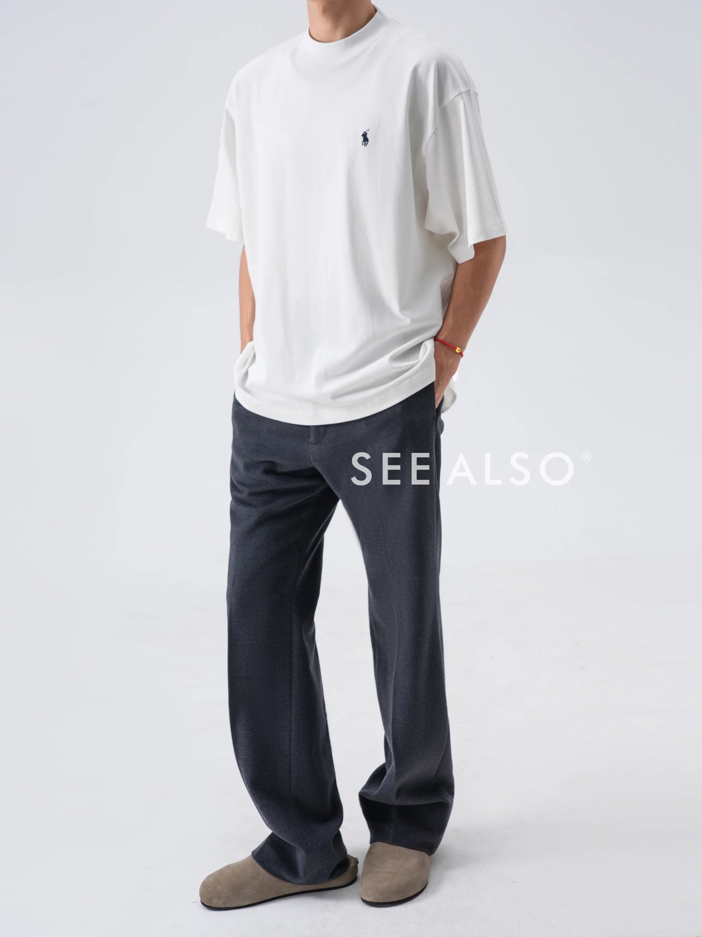 "Super fine-spun mercerized wool" drape new luxury old money straight-leg slimming versatile casual dress pants