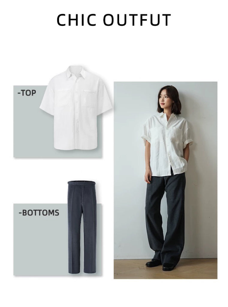 "Super fine-spun mercerized wool" drape new luxury old money straight-leg slimming versatile casual dress pants