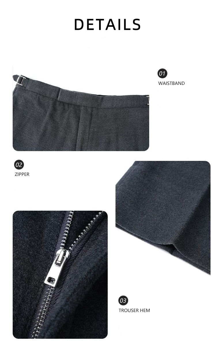 "Super fine-spun mercerized wool" drape new luxury old money straight-leg slimming versatile casual dress pants