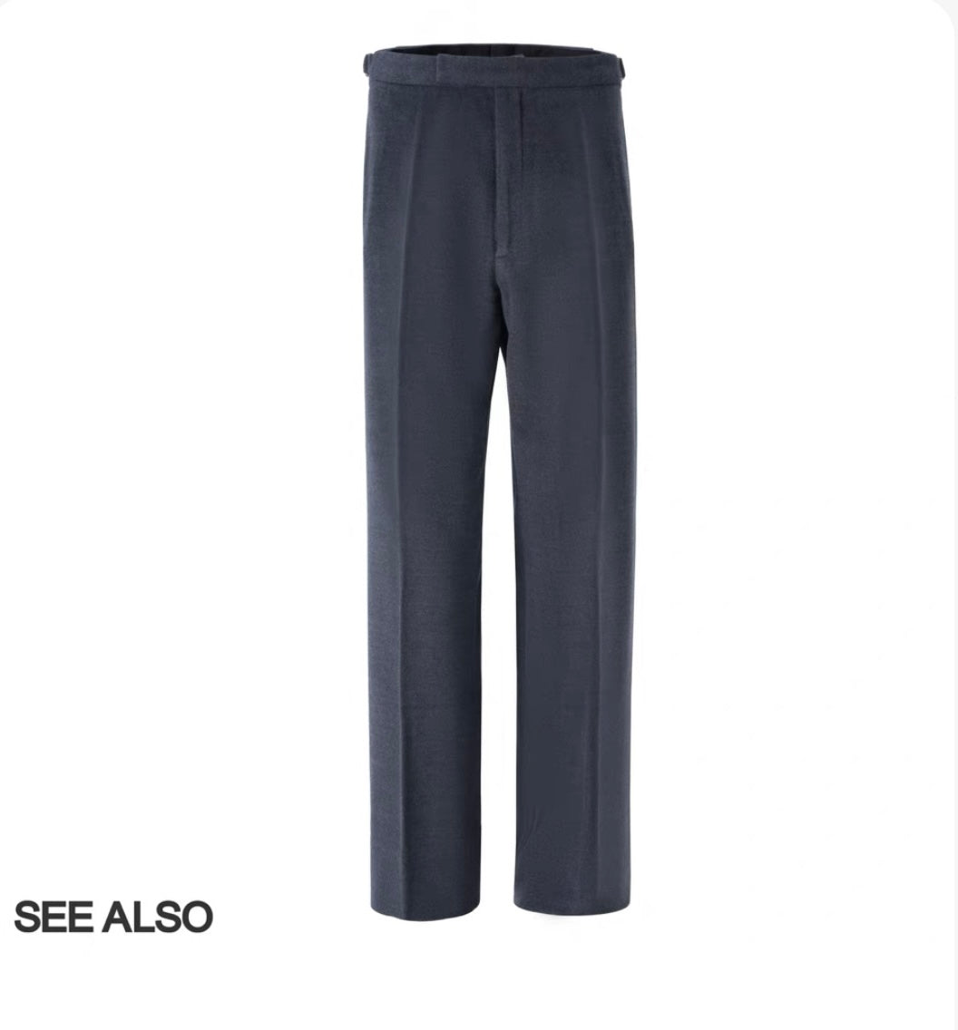 "Super fine-spun mercerized wool" drape new luxury old money straight-leg slimming versatile casual dress pants