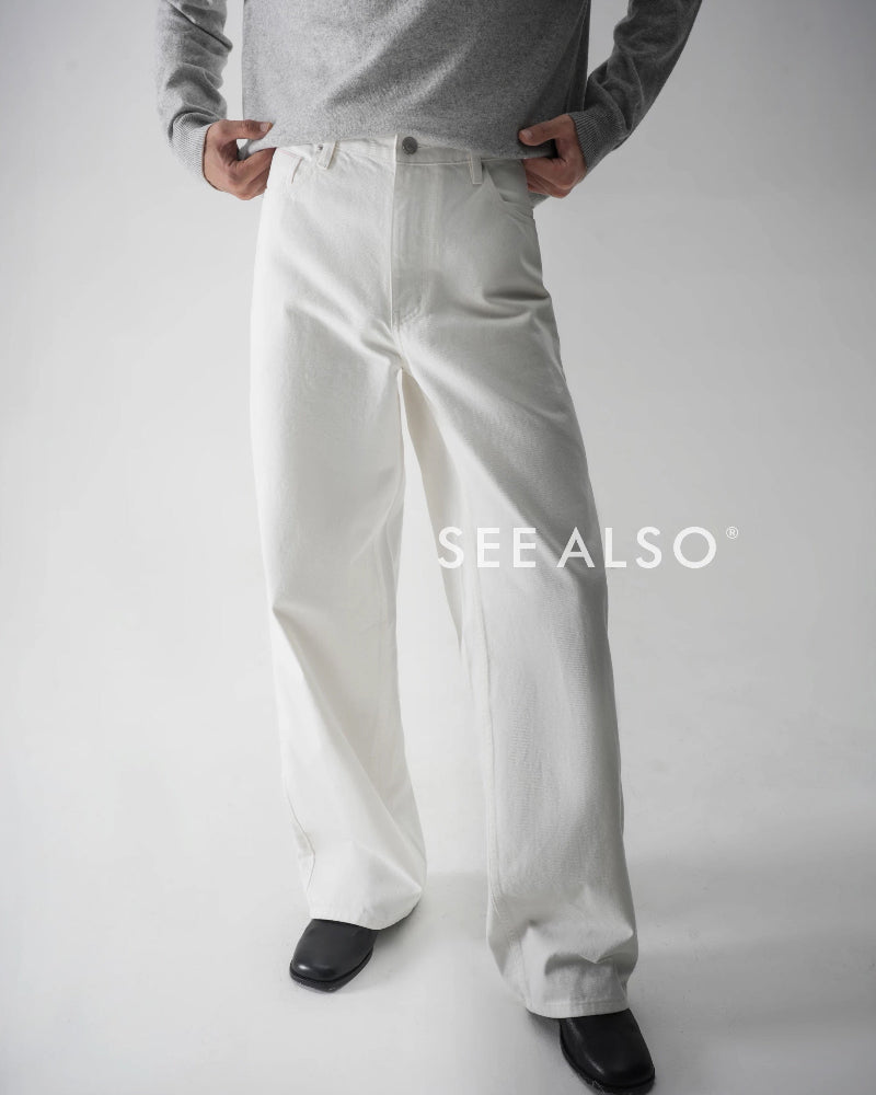 "26SS Black Label" ultra-fine-spun combed cotton red-eared original cow straight-leg jeans