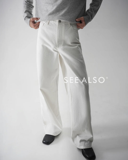 "26SS Black Label" ultra-fine-spun combed cotton red-eared original cow straight-leg jeans