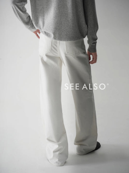 "26SS Black Label" ultra-fine-spun combed cotton red-eared original cow straight-leg jeans