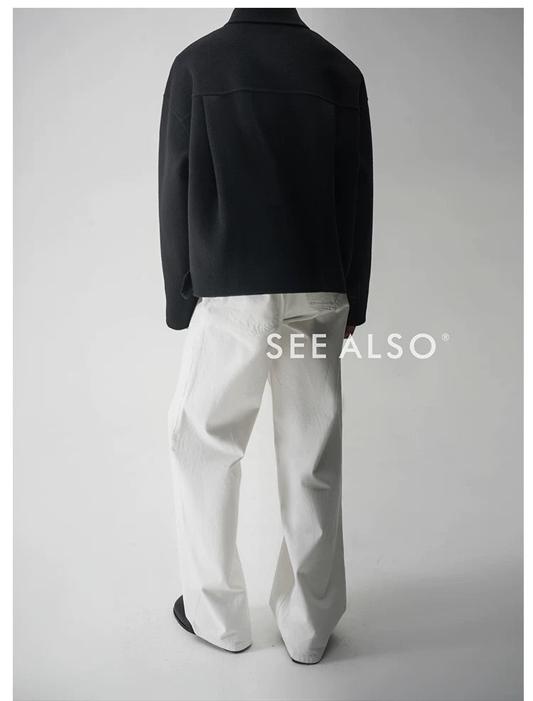 "26SS Black Label" ultra-fine-spun combed cotton red-eared original cow straight-leg jeans