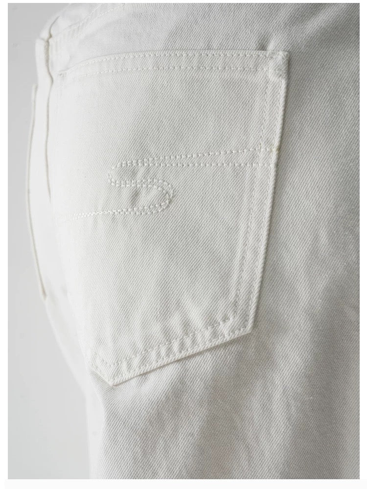 "26SS Black Label" ultra-fine-spun combed cotton red-eared original cow straight-leg jeans