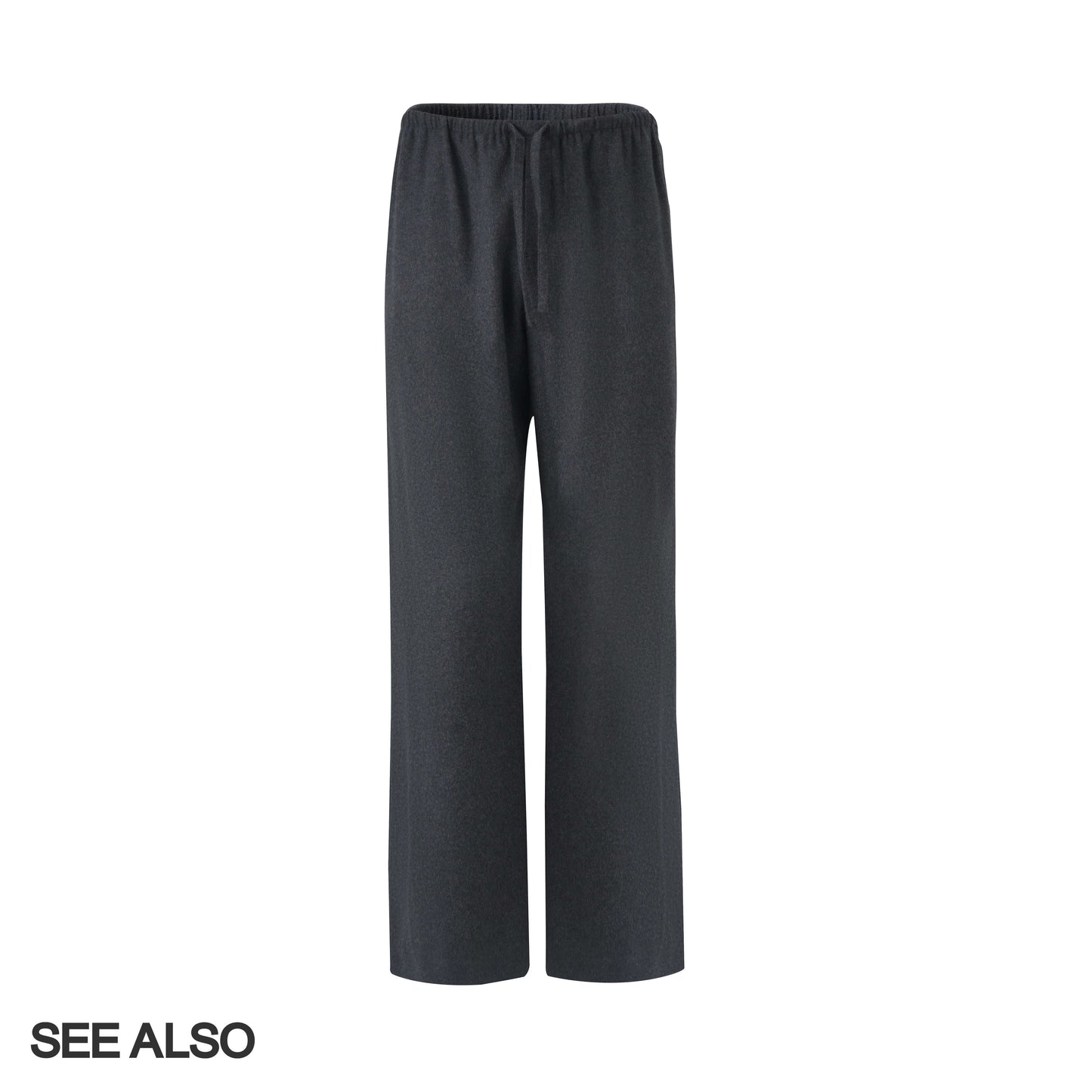 "Row Style Wind Black Label Limited Edition" Ultra-fine wool loose Old money new Rich Drawstring wide-leg dress pants